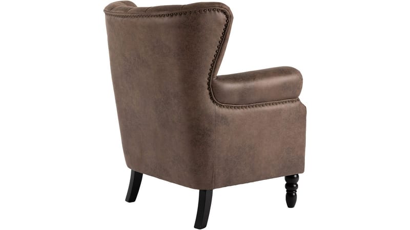 Halvion lenestol med armlener - Brun - Møbler - Stoler & lenestoler - Lenestoler - Ørelappstol