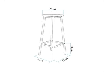 Heran Barstol 62 cm - Hvit - Møbler - Stoler & lenestoler - Barstoler