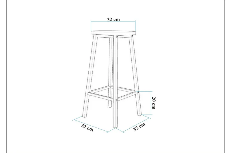 Heran Barstol 62 cm - Hvit - Møbler - Stoler & lenestoler - Barstoler