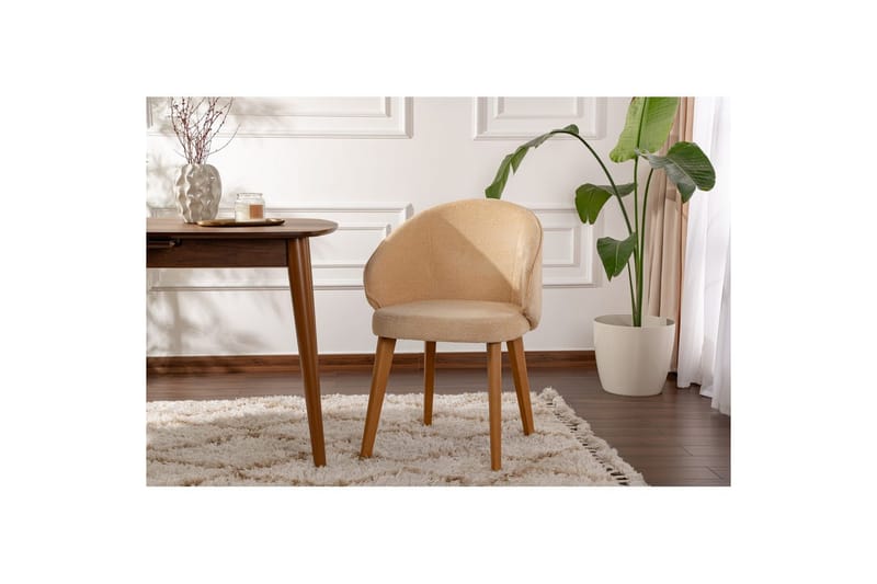 Janta Spisestol - Beige/Mørkfarget tre - Møbler - Stoler & lenestoler - Spisestuestoler & kjøkkenstoler