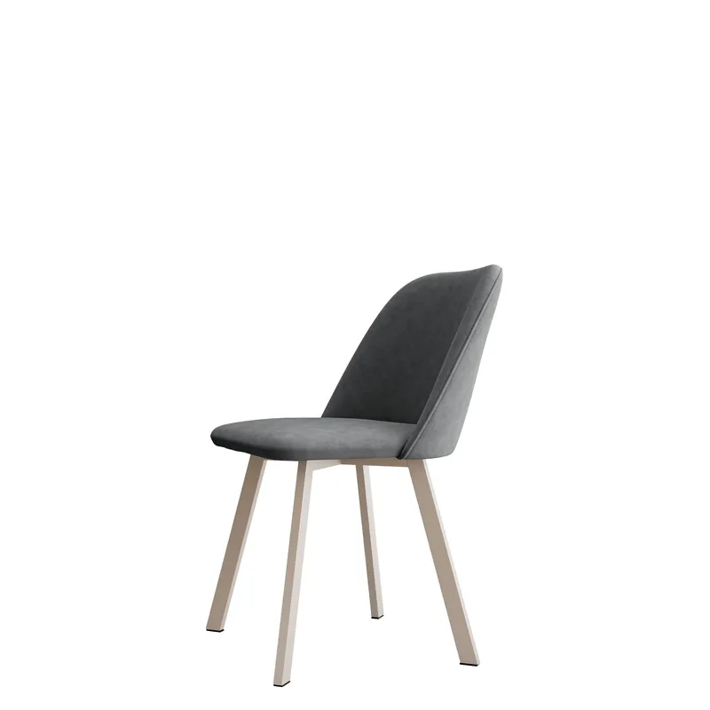 Jarlen Spisestol, antrasittfarget trekk med beige ben