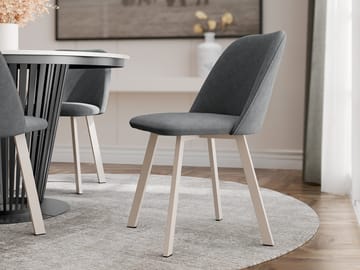Jarlen Spisestol - antrasittfarget trekk med beige ben - Møbler - Stoler & lenestoler - Spisestuestoler & kjøkkenstoler