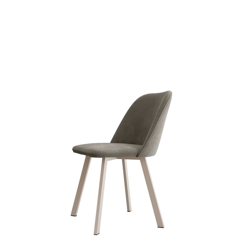 Jarlen Spisestol, gråbrunt trekk med beige ben