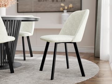 Jarlen Spisestol - offwhite og svart - Møbler - Stoler & lenestoler - Spisestuestoler & kjøkkenstoler