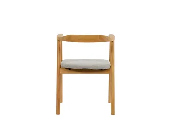 Jolie spisestol i tre med stoffsete - Eik/Beige - Møbler - Stoler & lenestoler - Spisestuestoler & kjøkkenstoler