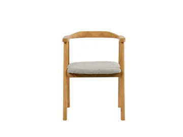Jolie spisestol i tre med stoffsete - Eik/Beige - Møbler - Stoler & lenestoler - Spisestuestoler & kjøkkenstoler