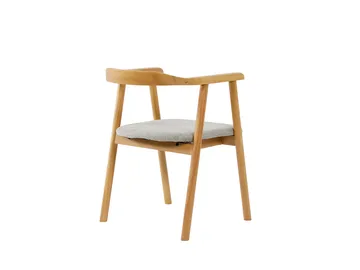 Jolie spisestol i tre med stoffsete - Eik/Beige - Møbler - Stoler & lenestoler - Spisestuestoler & kjøkkenstoler