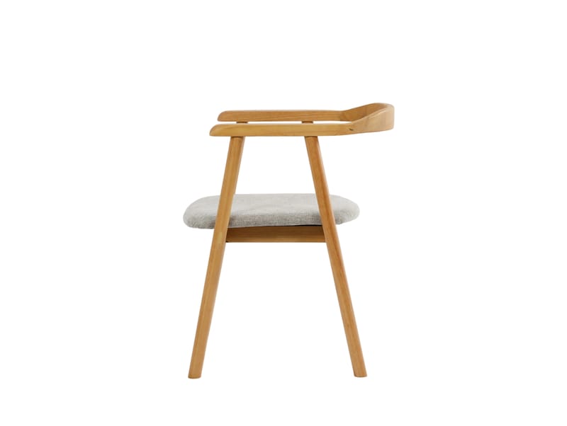 Jolie Spisestol i tre med stoffsete - Eik/Beige - Møbler - Stoler & lenestoler - Spisestuestoler & kjøkkenstoler