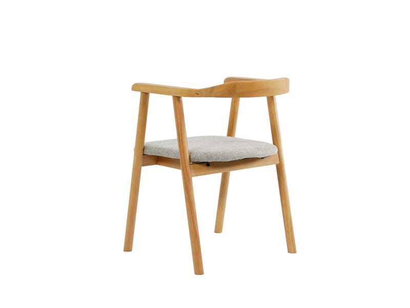 Jolie Spisestol i tre med stoffsete - Eik/Beige - Møbler - Stoler & lenestoler - Spisestuestoler & kjøkkenstoler