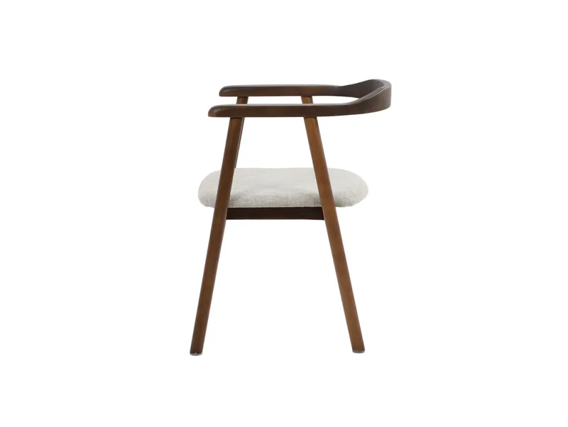 Jolie Spisestol i tre med stoffsete - Røkt eik/Beige - Møbler - Stoler & lenestoler - Spisestuestoler & kjøkkenstoler