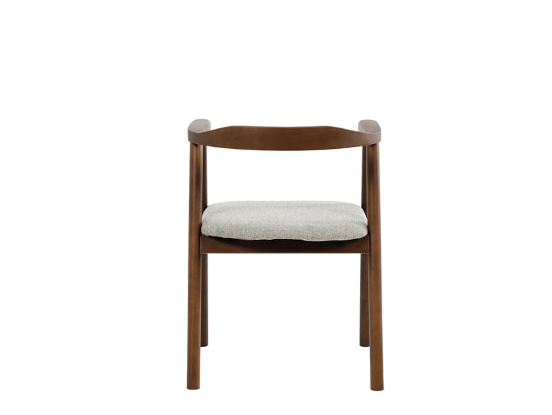 Jolie Spisestol i tre med stoffsete - Valnøtt/Beige - Møbler - Stoler & lenestoler - Spisestuestoler & kjøkkenstoler