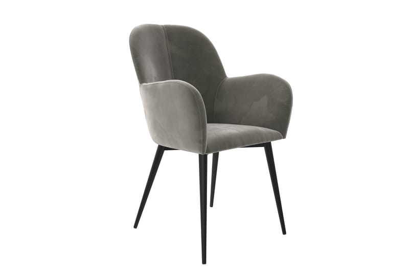 Fitz Karmstol Grå/Fløyel - Dorel Home - Møbler - Stoler & lenestoler - Karmstoler