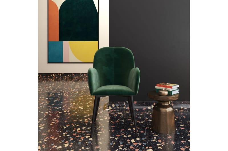 Fitz Lenestol Grønn/Fløyel - Dorel Home - Møbler - Stoler & lenestoler - Karmstoler