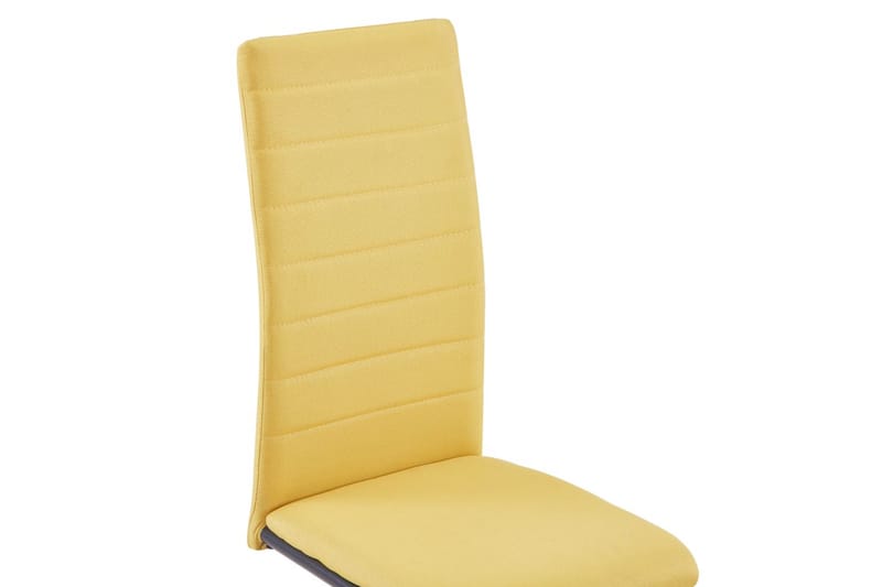 Frittbrende spisestoler 4 stk gul stoff - Gul - Spisestuestoler & kjøkkenstoler - Karmstoler
