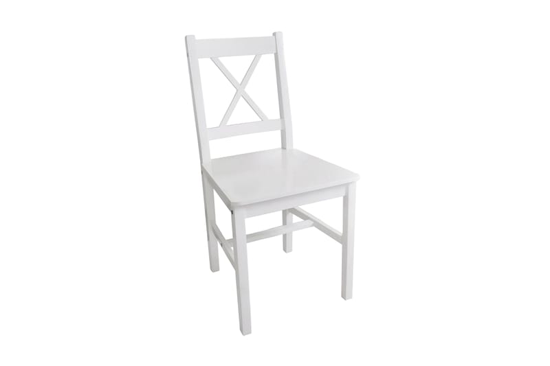Spisestoler 2 stk hvit furu - Hvit - Spisestuestoler & kjøkkenstoler - Karmstoler