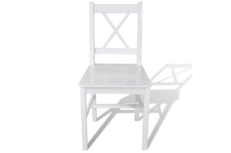 Spisestoler 2 stk hvit furu - Hvit - Spisestuestoler & kjøkkenstoler - Karmstoler