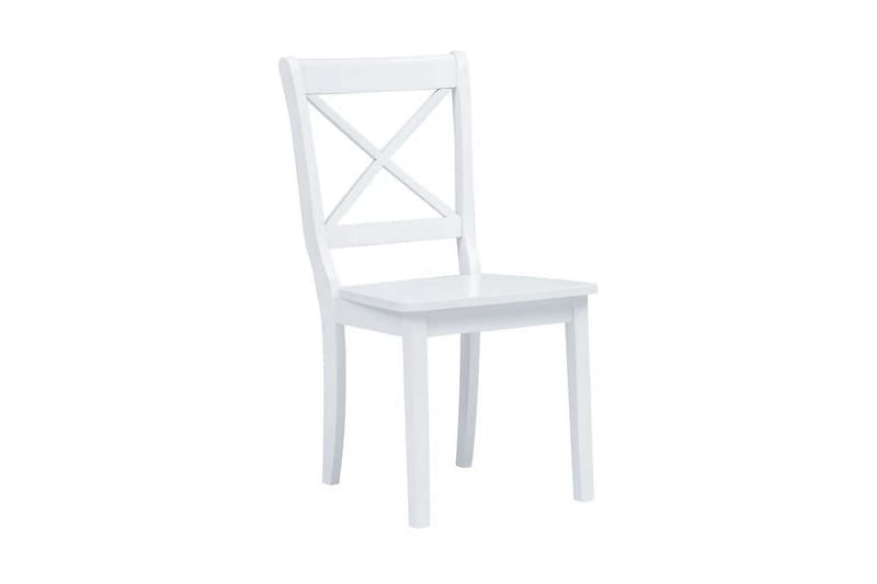 Spisestoler 2 stk hvit heltre gummitre - Spisestuestoler & kjøkkenstoler - Karmstoler
