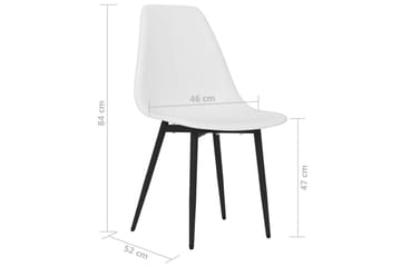 Spisestoler 2 stk hvit PP - Hvit - Møbler - Stoler & lenestoler - Karmstoler
