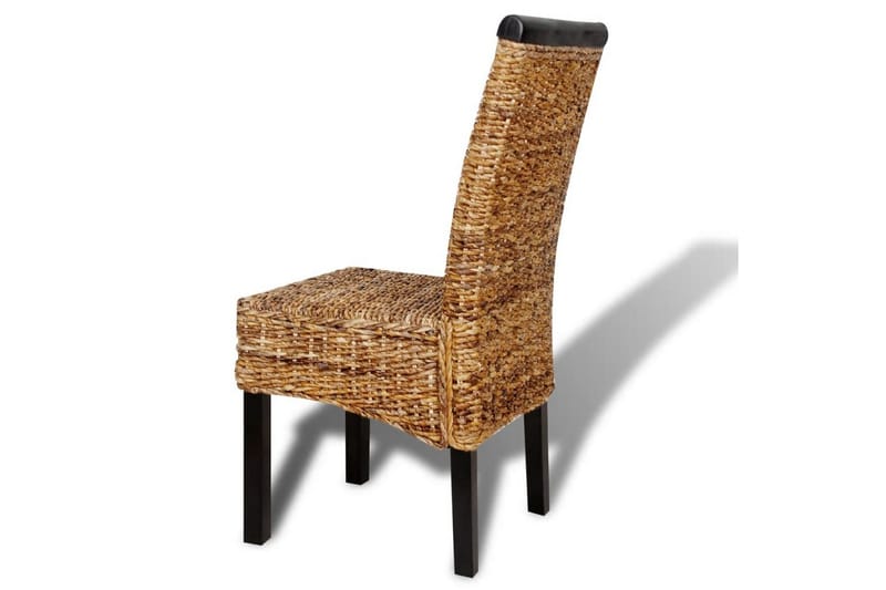 Spisestoler 4 stk abaca og heltre mango - Brun/Mangotre - Møbler - Stoler & lenestoler - Karmstoler