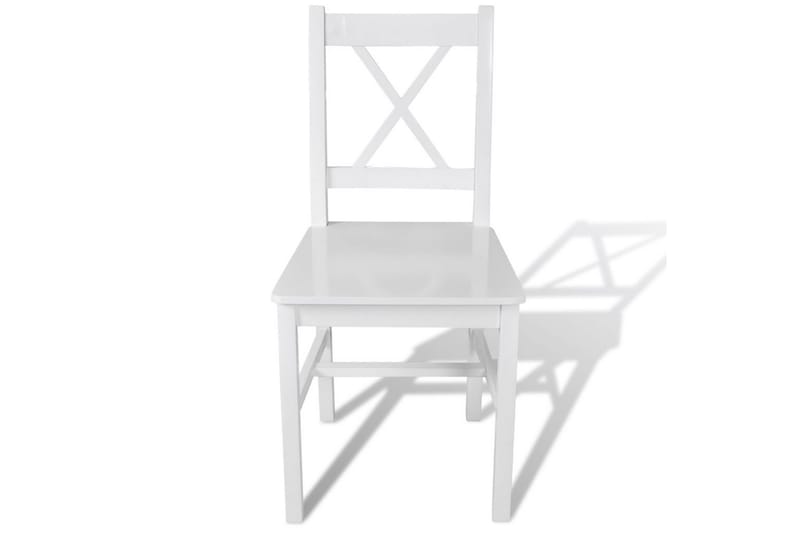 Spisestoler 4 stk hvit furu - Hvit - Spisestuestoler & kjøkkenstoler - Karmstoler