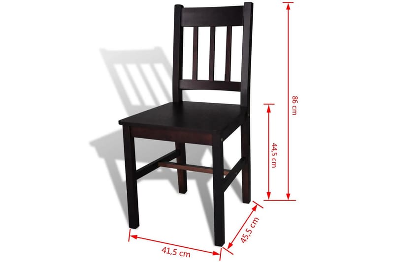 Spisestoler 6 stk brun furu - Brun Furu - Spisestuestoler & kjøkkenstoler - Karmstoler
