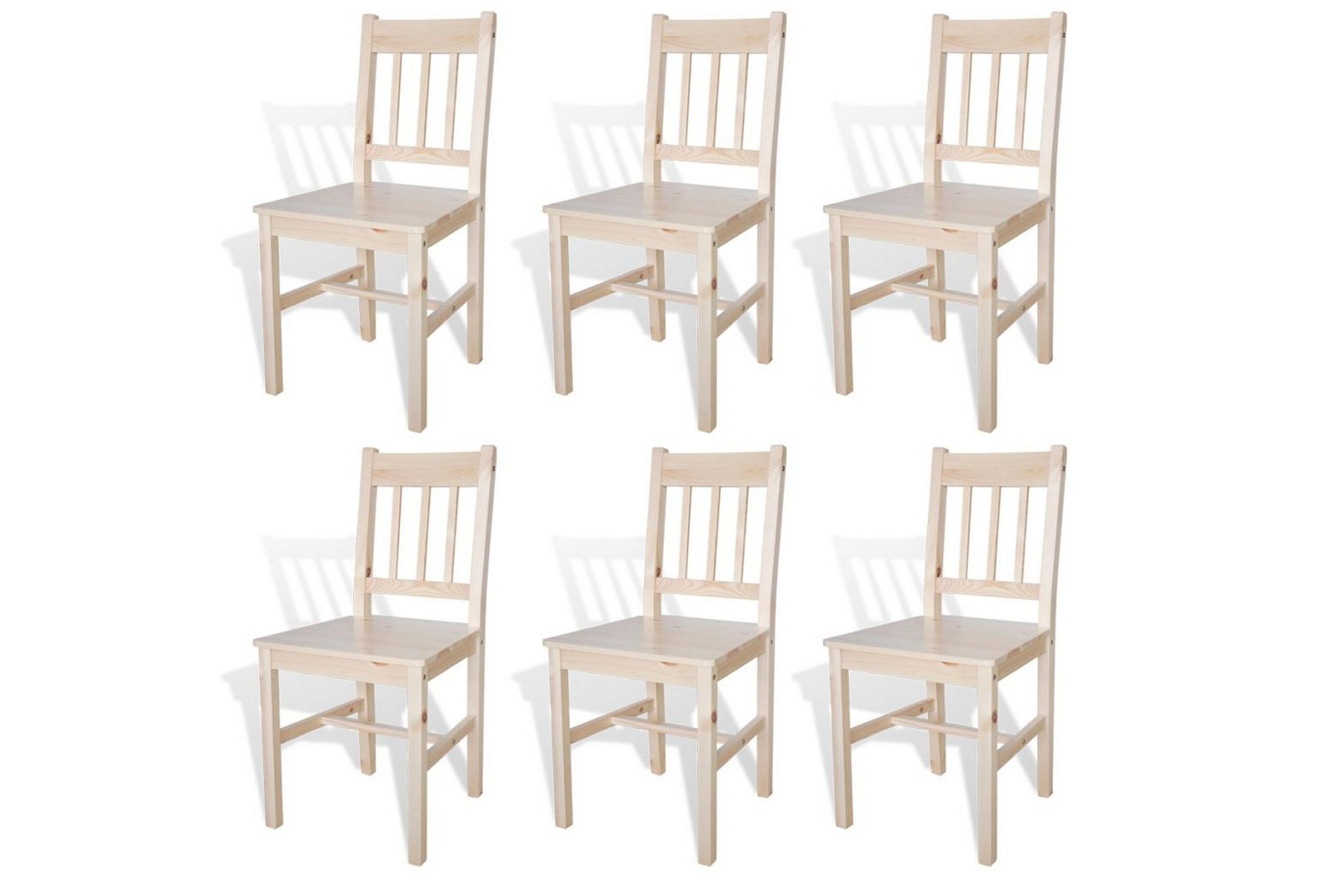Spisestoler 6 stk furu - Furu - Møbler - Stoler & lenestoler - Karmstoler