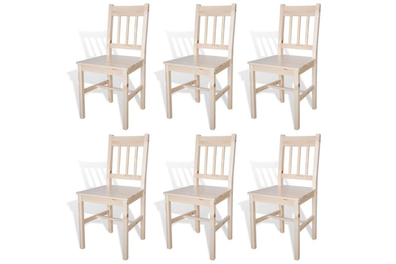 Spisestoler 6 stk furu - Furu - Møbler - Stoler & lenestoler - Karmstoler