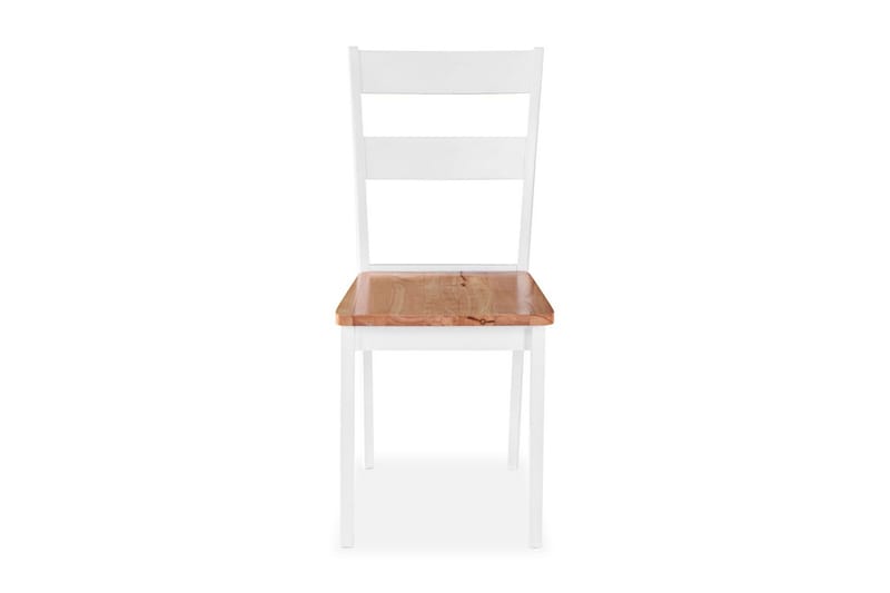 Spisestoler 6 stk hvit heltre gummitre - Hvit/Tre - Spisestuestoler & kjøkkenstoler - Karmstoler
