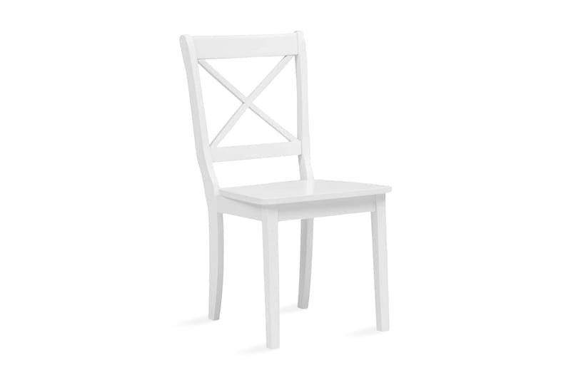 Spisestoler 6 stk hvit heltre gummitre - Møbler - Stoler & lenestoler - Karmstoler