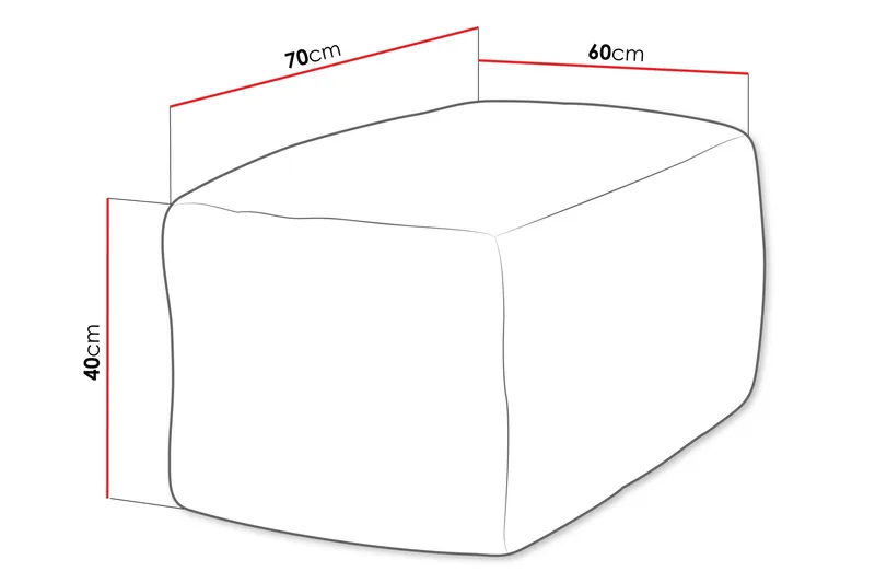 Katheryn Beanbag 60 cm - Beige/Brun - Møbler - Stoler & lenestoler - Sittesekk & sakkosekk