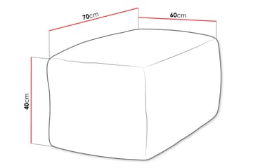 Katheryn Saccosekk 70 cm - Grå - Møbler - Stoler & lenestoler - Sittesekk & sakkosekk