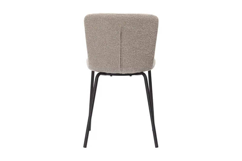 Katy Spisestol - Greige bouclé / Metallben svart - Møbler - Stoler & lenestoler - Spisestuestoler & kjøkkenstoler