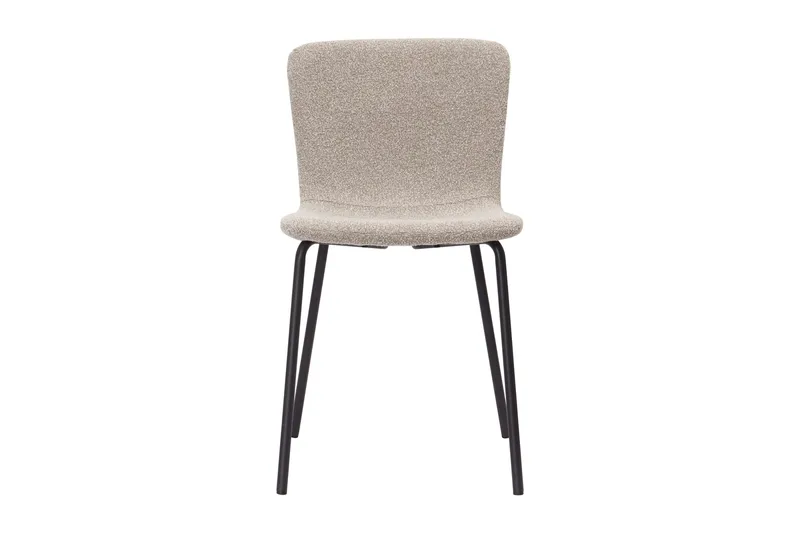 Katy Spisestol - Greige bouclé / Metallben svart - Møbler - Stoler & lenestoler - Spisestuestoler & kjøkkenstoler