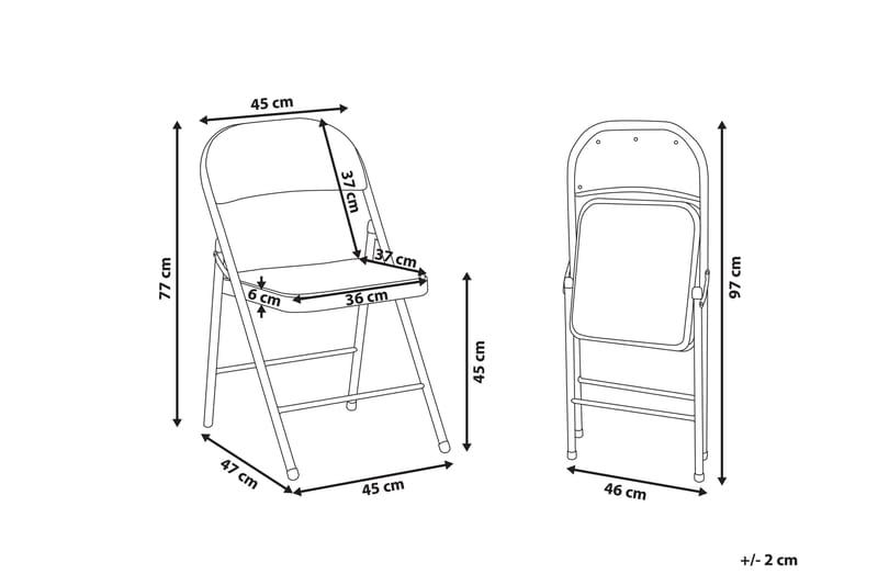 Jeks Stol 4-pk - Svart - Klappstol & stablingsbare stoler