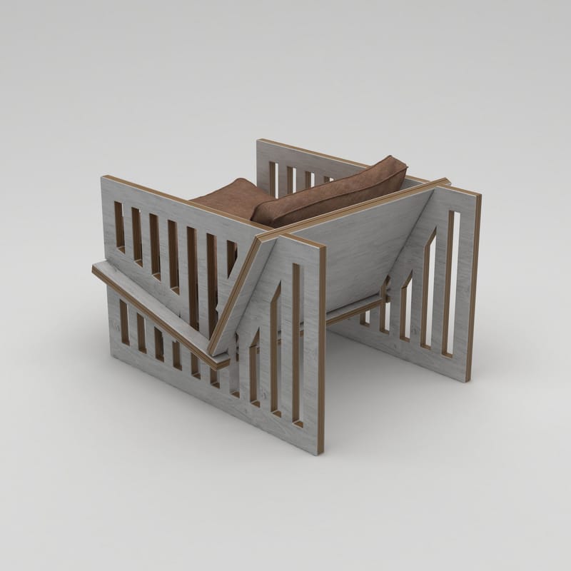 Kollumber Ørelappstol - Naturlig tre - Møbler - Stoler & lenestoler - Lenestoler