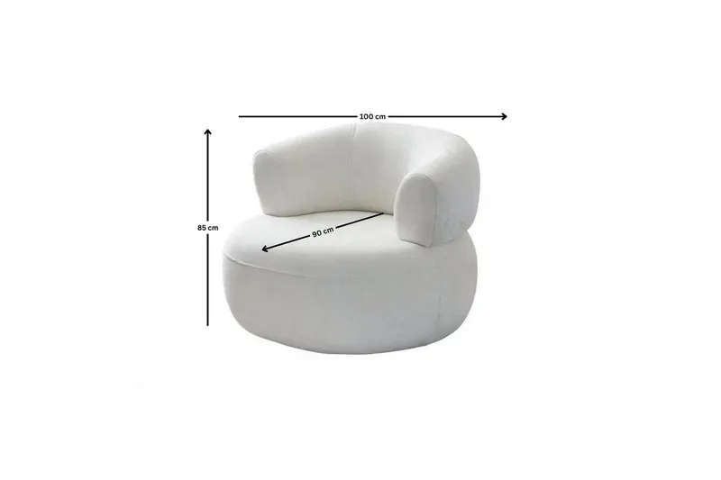 Kollumber Lenestol - Hvit - Møbler - Stoler & lenestoler - Lenestoler