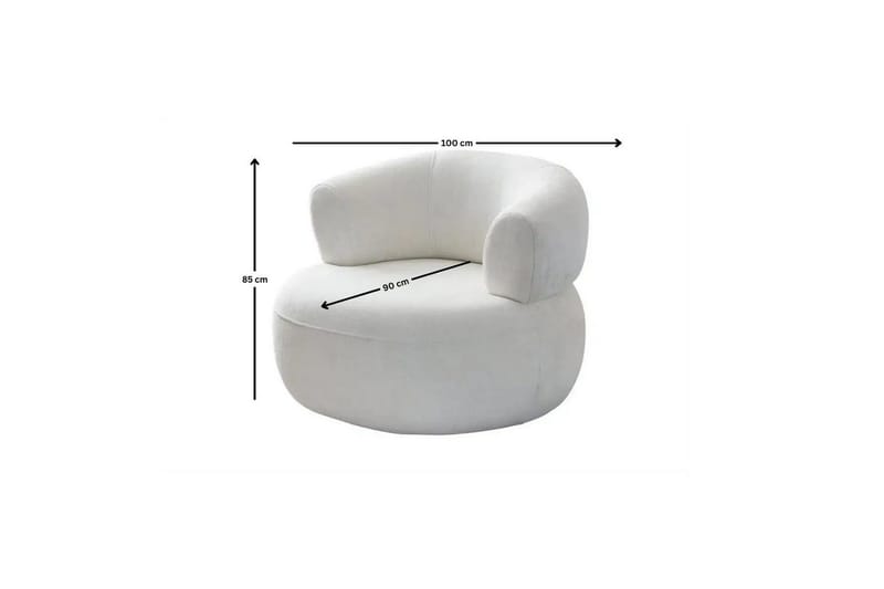 Kollumber Lenestol - Hvit - Møbler - Stoler & lenestoler - Lenestoler