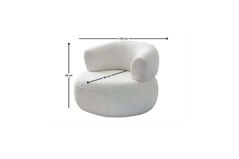 Kollumber Lenestol - Hvit - Møbler - Stoler & lenestoler - Lenestoler