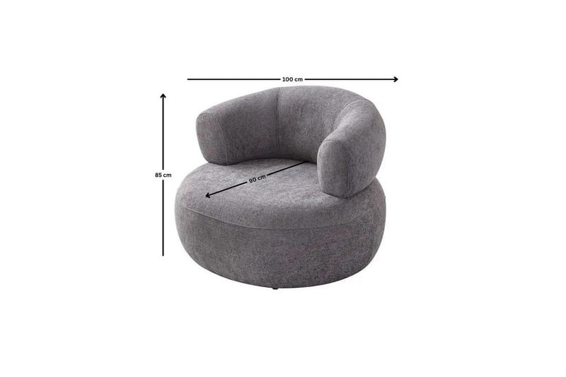 Kollumber Lenestol - Mørkgrå - Møbler - Stoler & lenestoler - Lenestoler