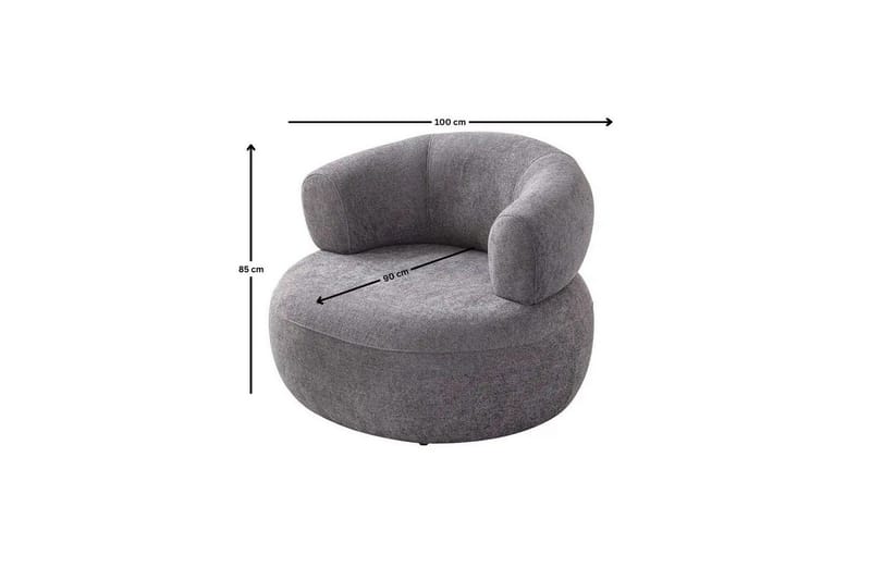 Kollumber Lenestol - Mørkgrå - Møbler - Stoler & lenestoler - Lenestoler