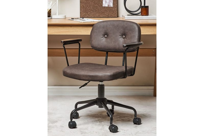 Kontorstol Algerita Mørk brun - Mørk brun - Møbler - Stoler & lenestoler - Kontorstol & skrivebordsstol