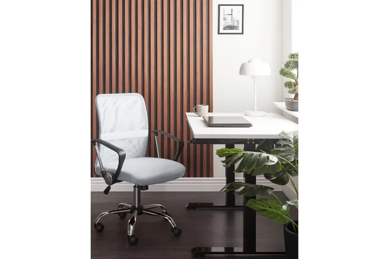 Kontorstol Best Hvit/Sølv/Svart/Grå - Hvit/Sølv/Svart/Grå - Møbler - Stoler & lenestoler - Kontorstol & skrivebordsstol