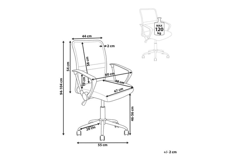 Kontorstol Best Svart/Sølv - Svart/Sølv - Møbler - Stoler & lenestoler - Kontorstol & skrivebordsstol