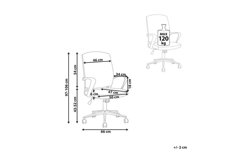 Kontorstol Bonny Svart - Svart - Møbler - Stoler & lenestoler - Kontorstol & skrivebordsstol