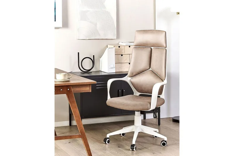 Kontorstol Delight Beige/hvit - Beige/hvit - Møbler - Stoler & lenestoler - Kontorstol & skrivebordsstol