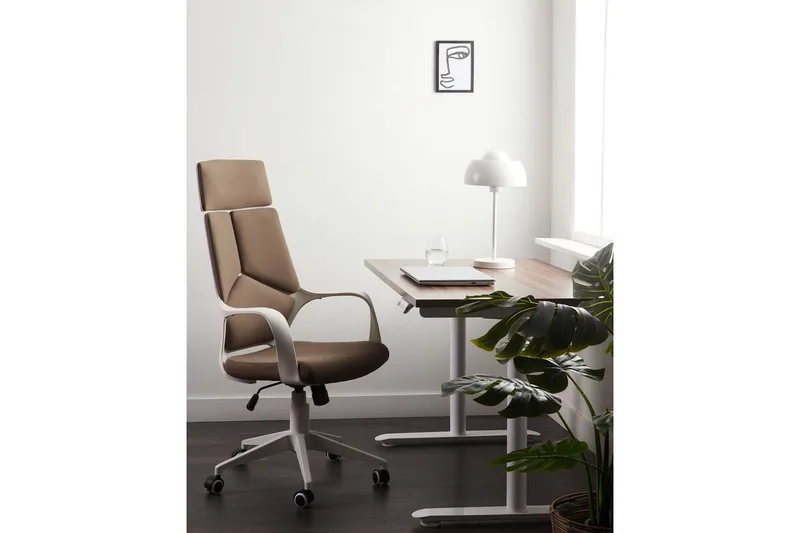 Kontorstol Delight Brun/Hvit - Brun/Hvit - Møbler - Stoler & lenestoler - Kontorstol & skrivebordsstol