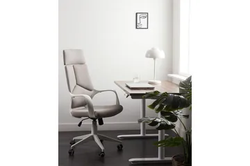 Kontorstol Delight Taupe/hvit - Taupe/hvit - Møbler - Stoler & lenestoler - Kontorstol & skrivebordsstol