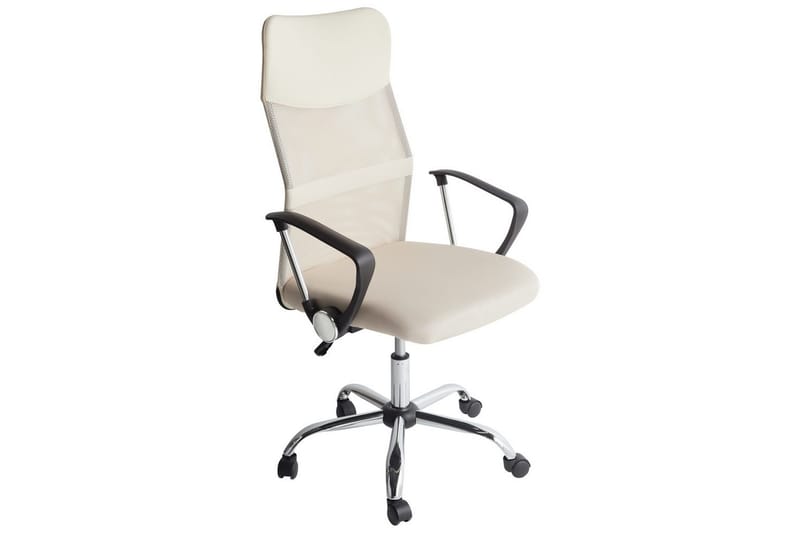 Kontorstol Design Beige/Svart/Sølv - Beige/Svart/Sølv - Møbler - Stoler & lenestoler - Kontorstol & skrivebordsstol