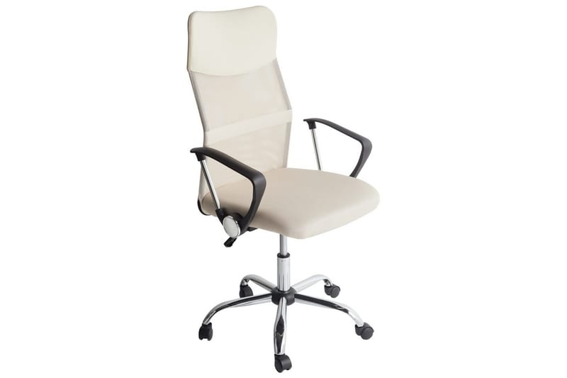 Kontorstol Design Beige/Svart/Sølv - Beige/Svart/Sølv - Møbler - Stoler & lenestoler - Kontorstol & skrivebordsstol