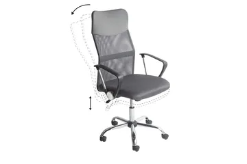 Kontorstol Design Grå/svart/sølv - Grå/svart/sølv - Møbler - Stoler & lenestoler - Kontorstol & skrivebordsstol